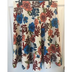 Cute colorful floral a-line skirt